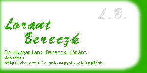 lorant bereczk business card