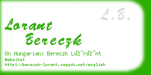 lorant bereczk business card